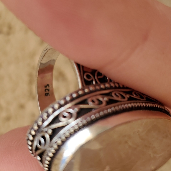 New Golden Rutile 925 Silver Ring. - Picture 6 of 13